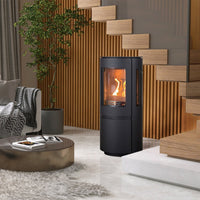 Element4 Ovation Bio SW in moderne woonkamer met brandend vuur