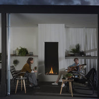 Element4 Sky Large Front Outdoor in moderne veranda met vlammen