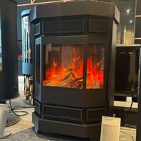 Duroflame Batavia E500 pelletkachel met vlammen in showroom