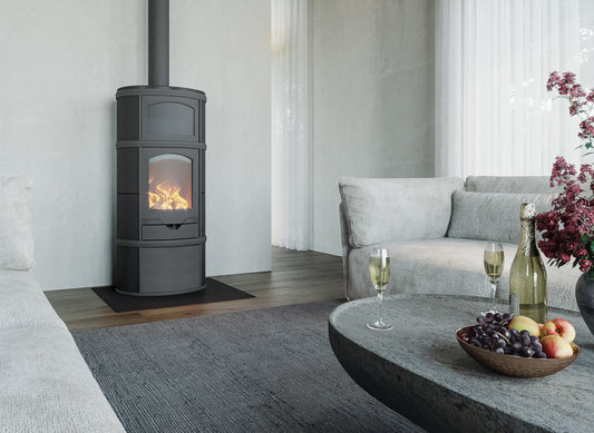 Altech Eclips Complet Hybride-e kachel in moderne woonkamer
