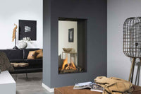 Element4 Sky Medium Tunnel in moderne woonkamer met brandend vuur