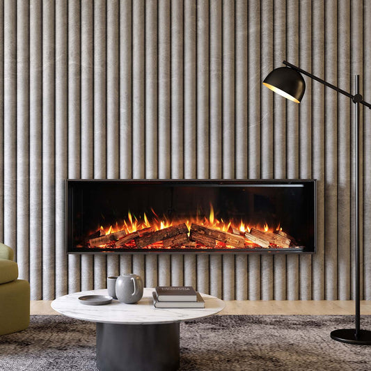 Element4 Elite 150 E Supreme elektrische haard met vlameffect in moderne woonkamer