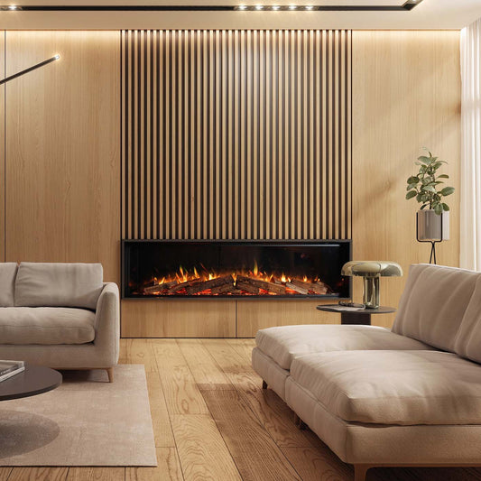 Element4 Elite 180 E Supreme elektrische haard met vlambeeld in moderne woonkamer