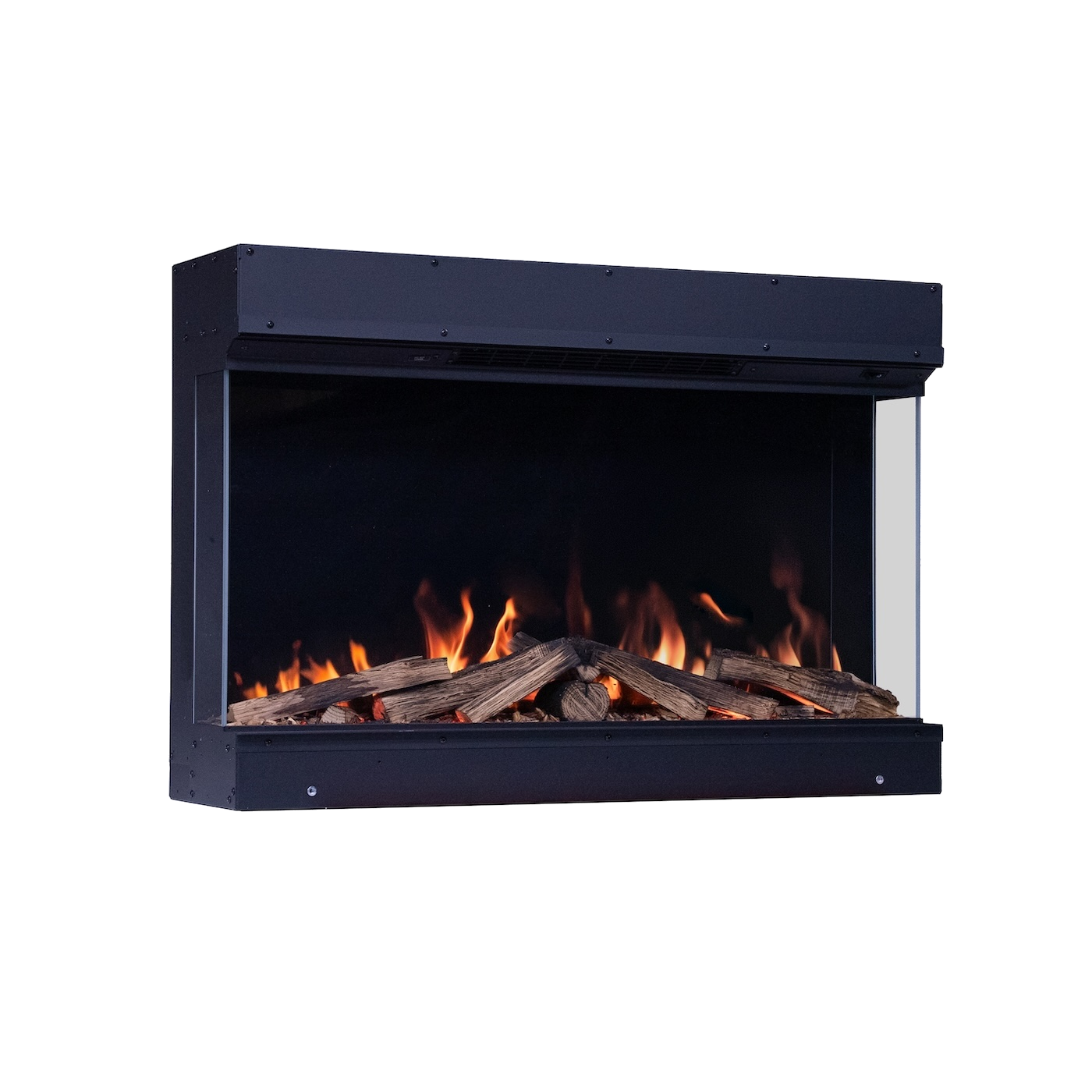 Element4 Elite 85 E Supreme inbouwhaard met vlammen en houtblokken