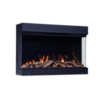 Element4 Elite 85 E Supreme inbouwhaard met vlammen en houtblokken