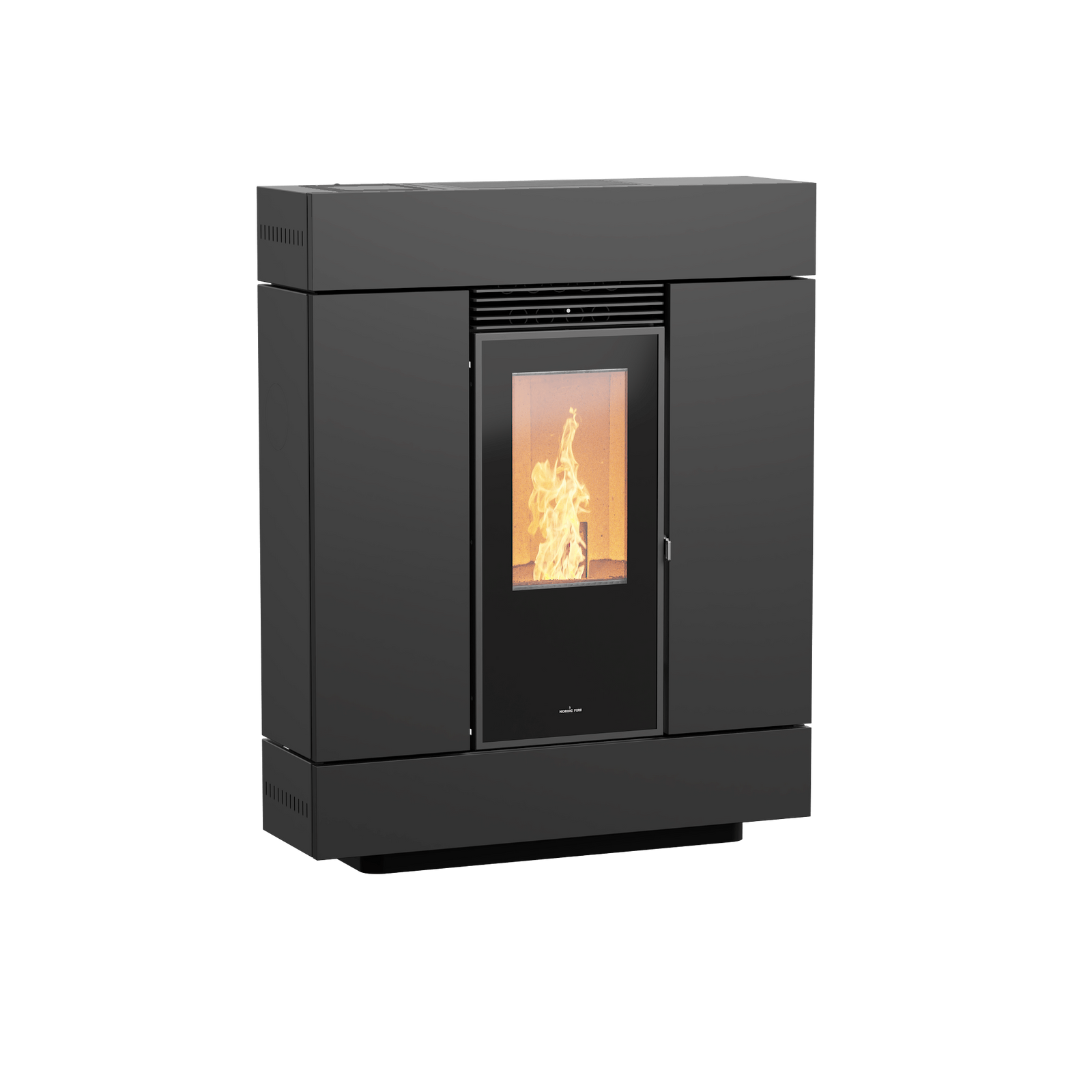 Nordic Fire Espa pelletkachel met zicht op vlammen