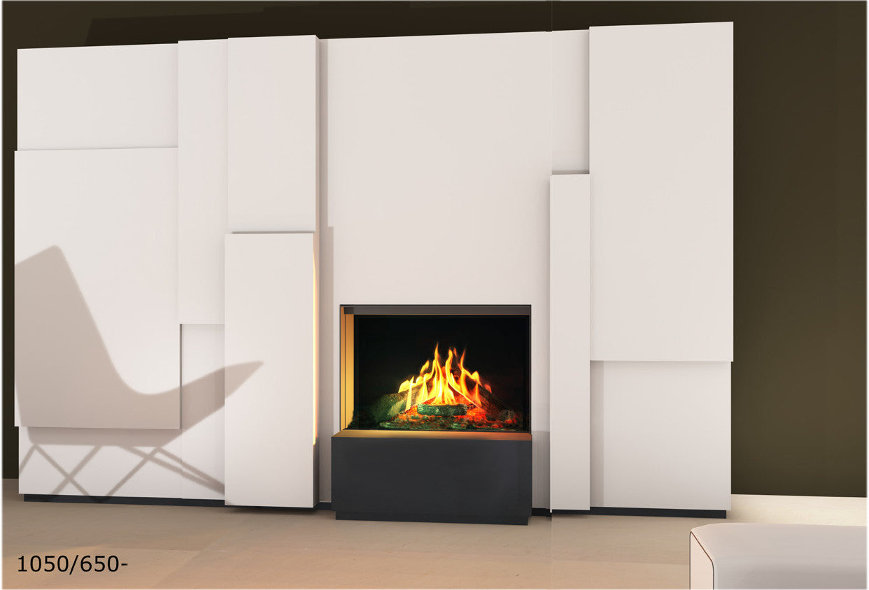 Faber Matrix 1050/650 I Front ingebouwde haard met vlammen
