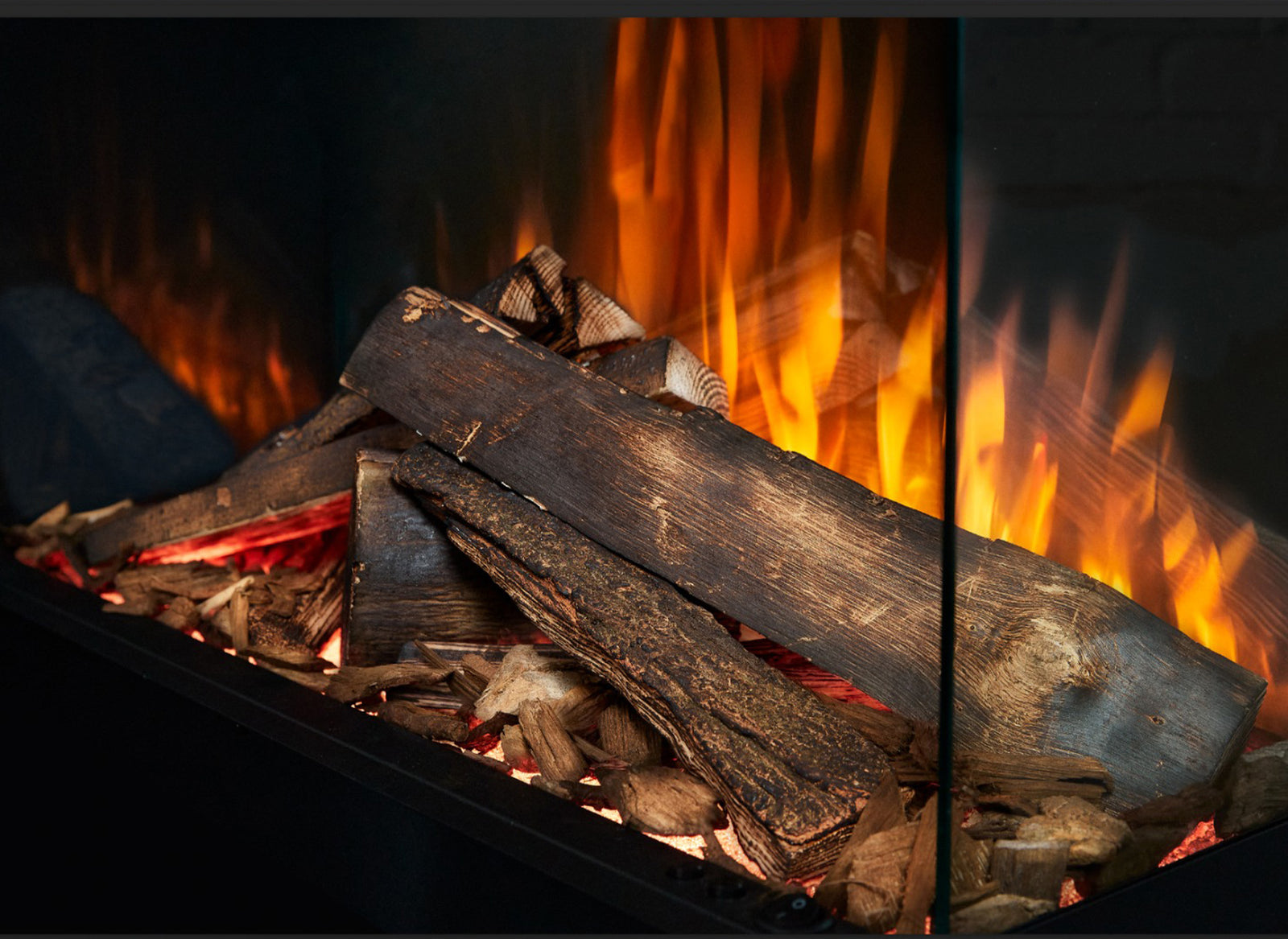Fair Fires Tru Vizion Solution insert 650 Tweezijdig met brandend hout