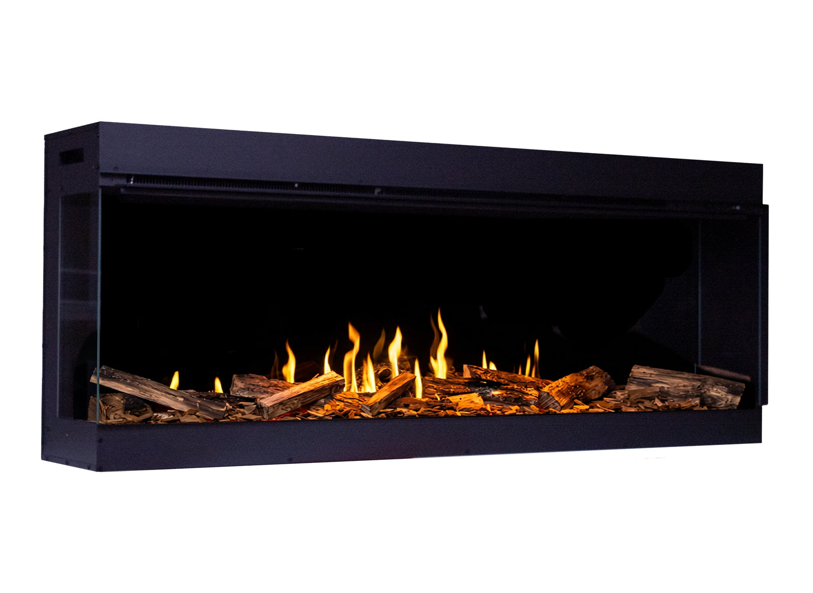 Fair Fires Solution TrueFlame 1500 LCD in zwarte inbouwhaard met vlammen