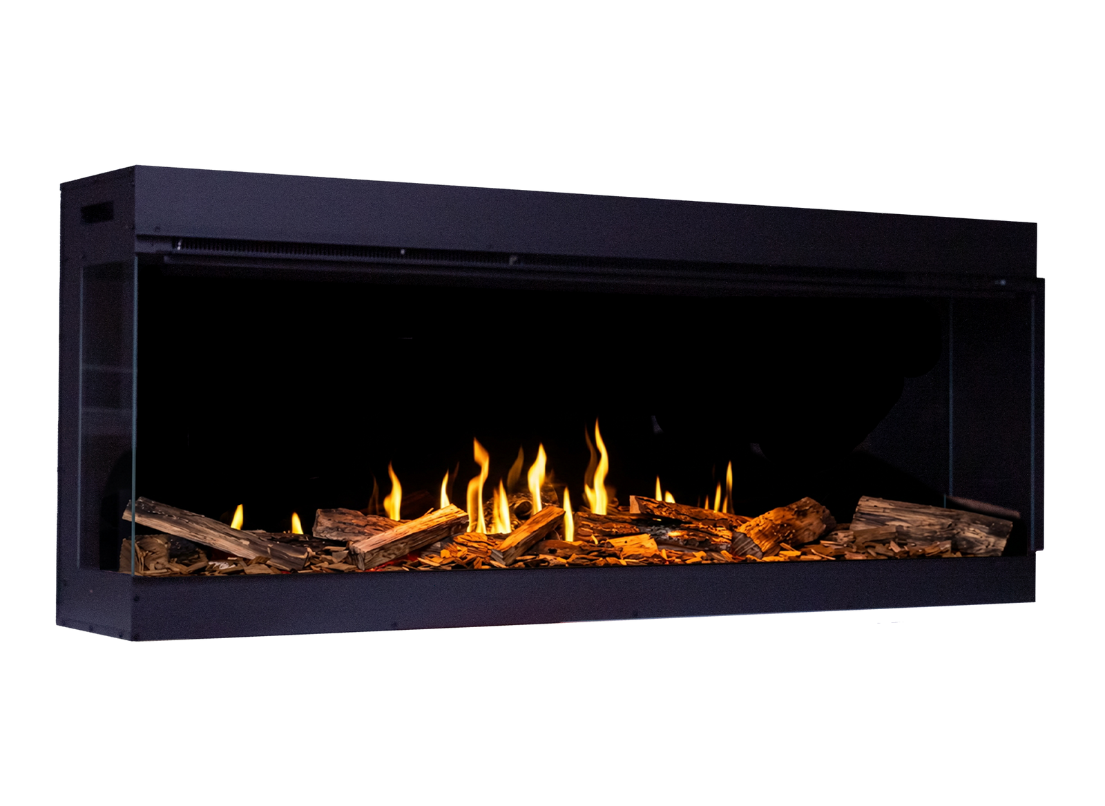 Fair Fires Solution TrueFlame 1500 LCD in zwarte inbouwhaard met vlammen