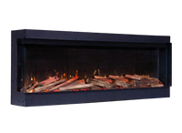 Fair Fires Tru Vizion Pano S 1300 in zwarte inbouwhaard met vlammen
