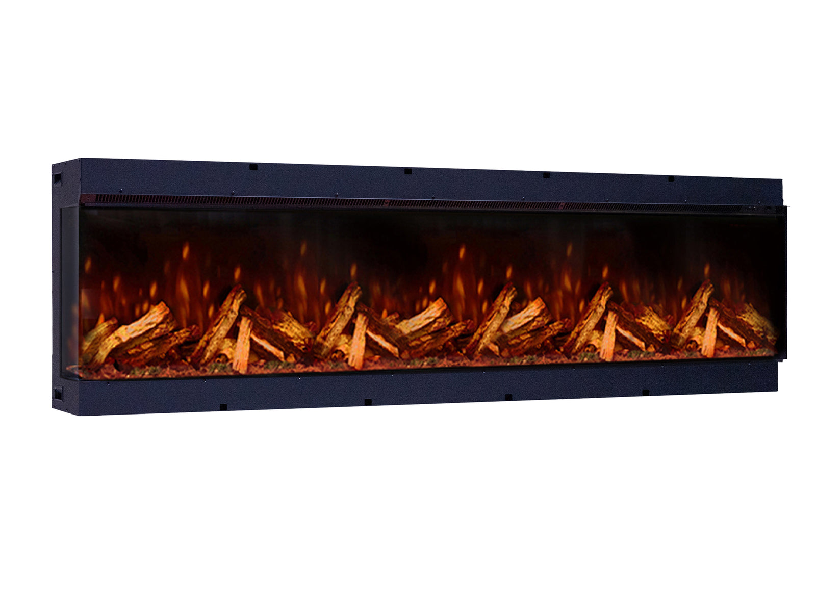 Fair Fires Tru Vizion Pano S 2000 wandhaard met vlammen en houtblokken