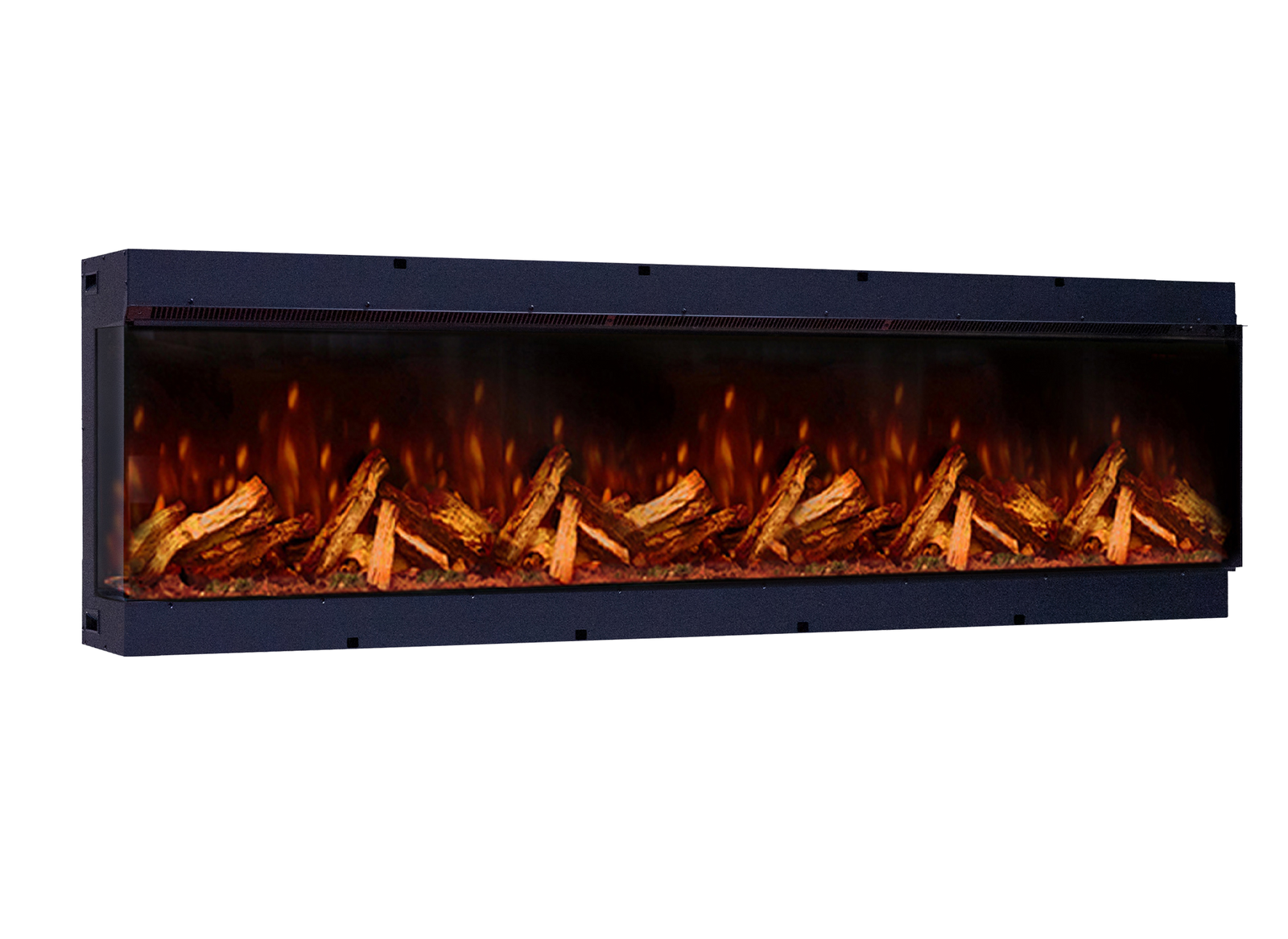 Fair Fires Tru Vizion Pano S 2000 inbouwhaard met vlammen en houtblokken
