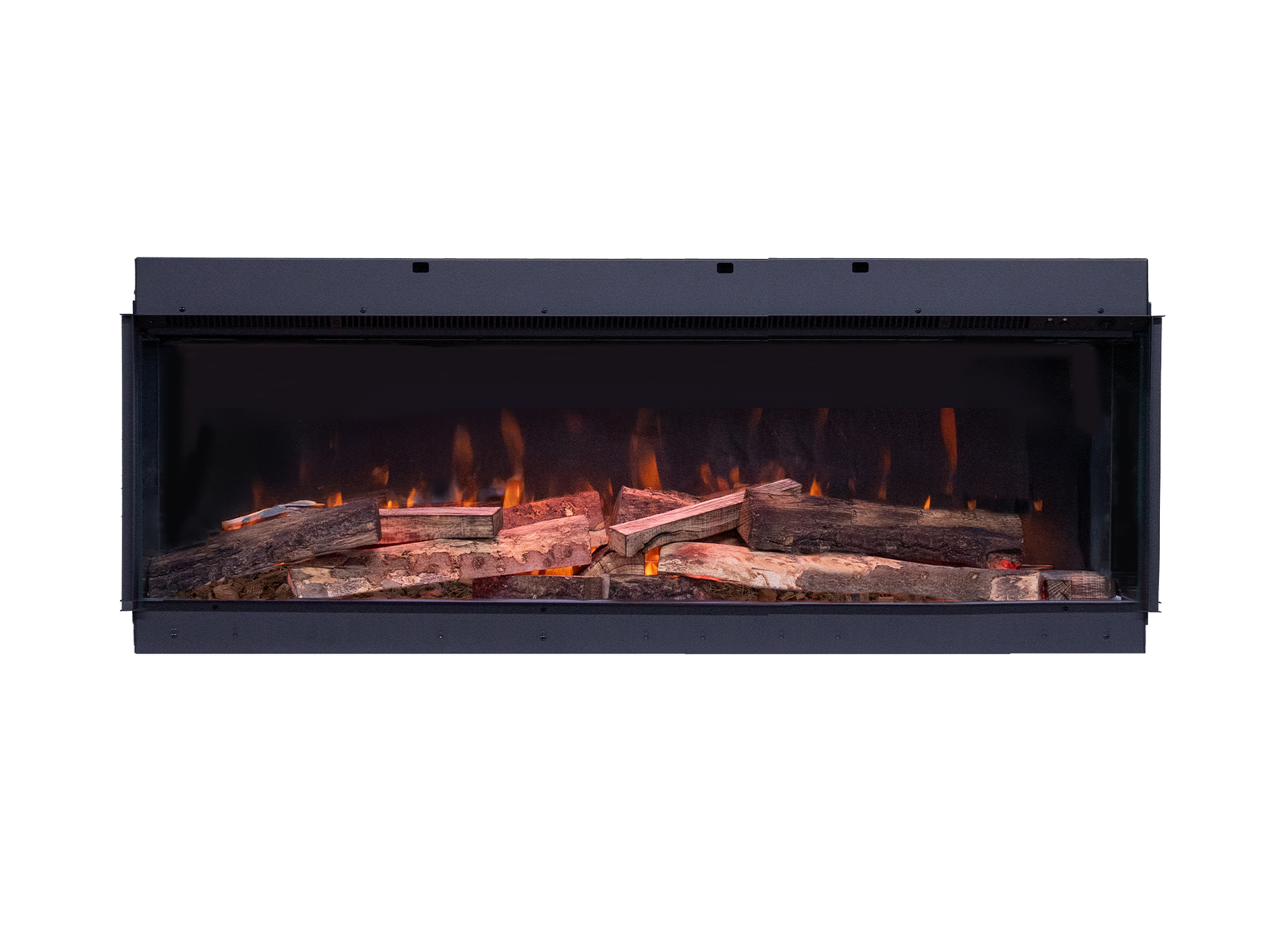 Fair Fires Tru Vizion Pano X 1500 elektrische haard met houtblokken en vlammen