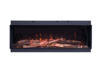 Fair Fires Tru Vizion Pano X 1500 elektrische haard met houtblokken en vlammen