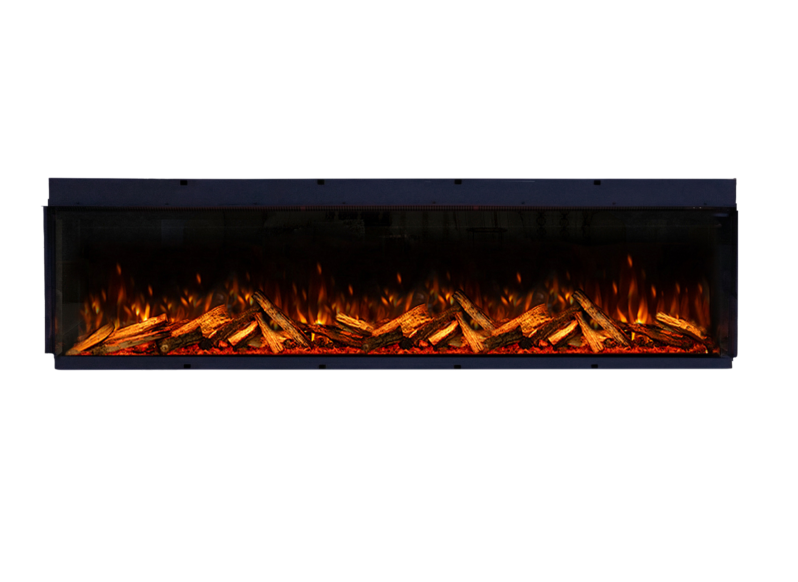 Fair Fires Tru Vizion Pano X 2000 inbouwhaard met vlammen en houtblokken