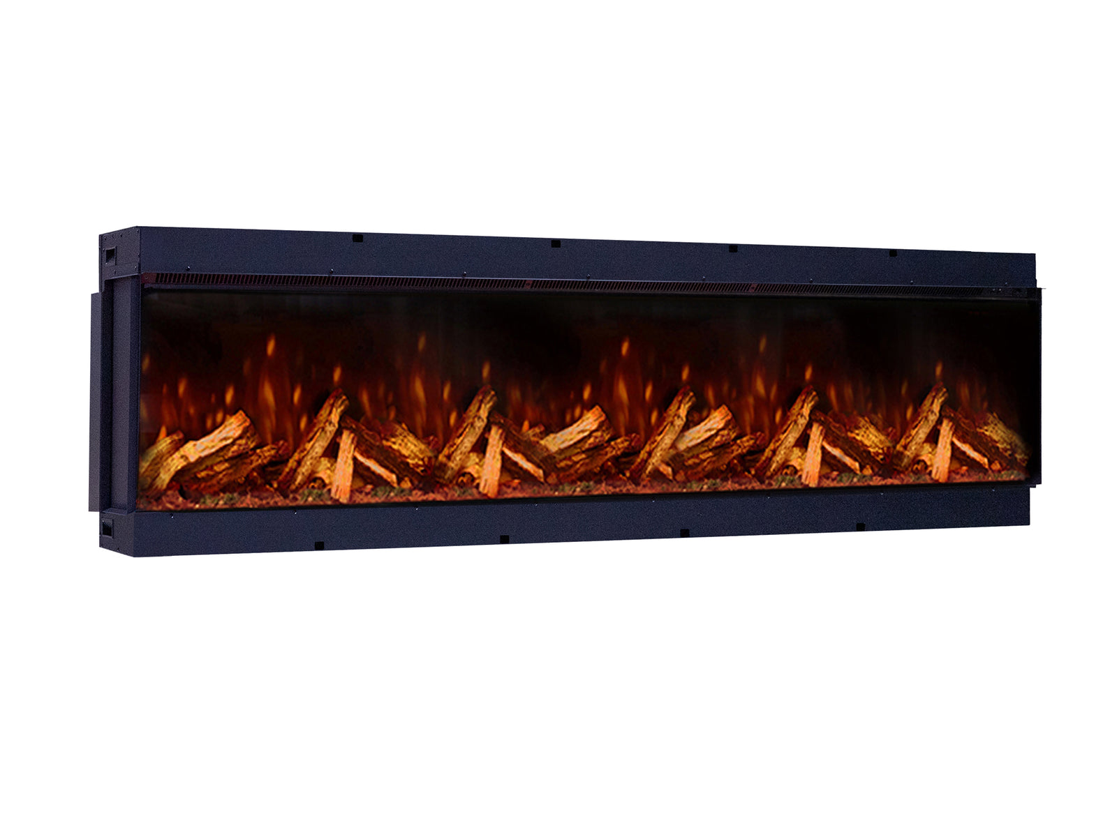 Fair Fires Tru Vizion Pano X 2000 inzethaard met vlammen en houtblokken