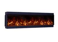 Fair Fires Tru Vizion Pano X 2000 in zwarte inbouwhaard met vlammen en houtblokken