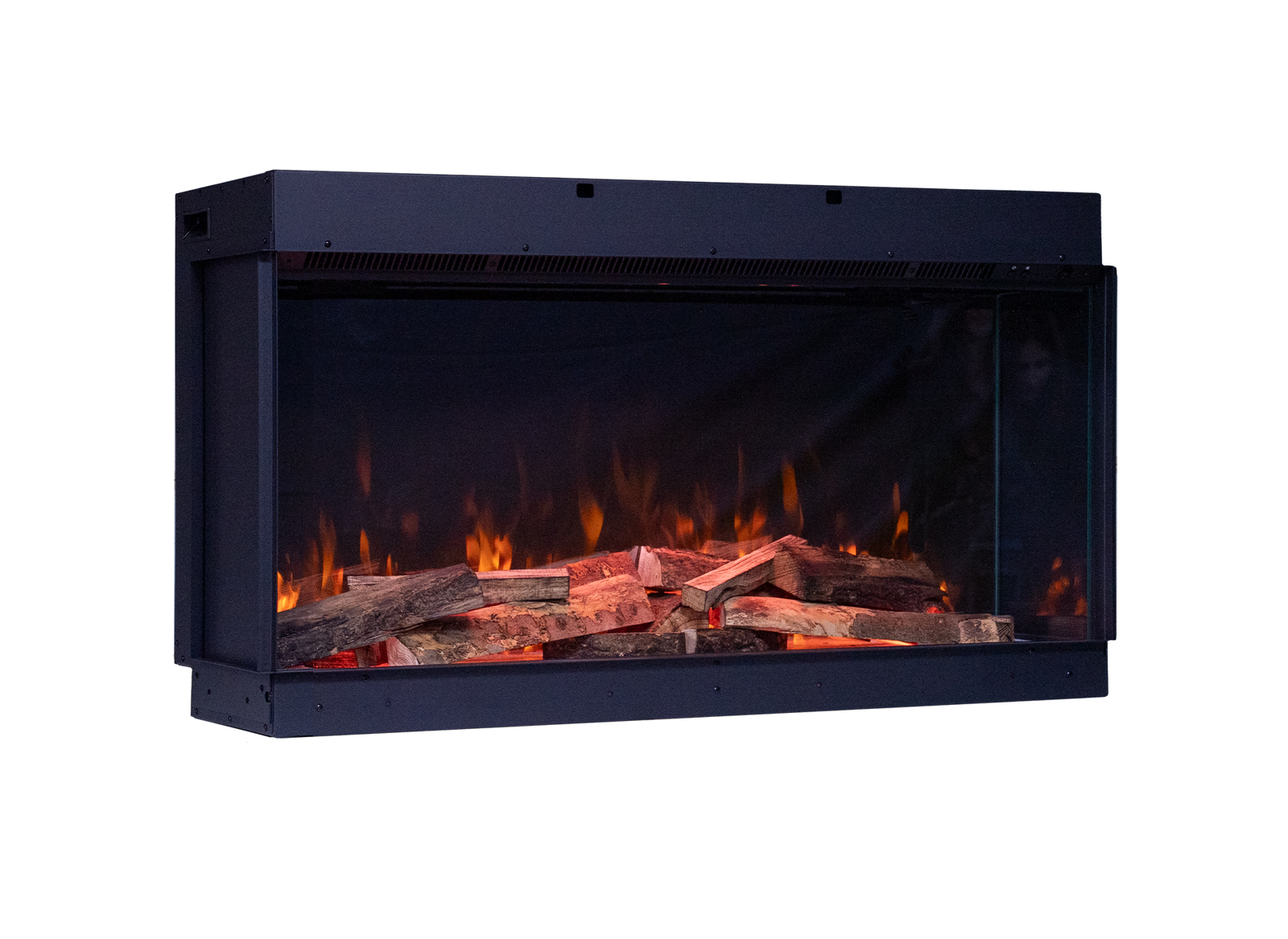 Fair Fires Tru Vizion Solution 1000 inbouwhaard met vlammen en houtblokken