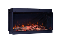 Fair Fires Tru Vizion Solution 1000 inbouwhaard met vlammen en houtblokken