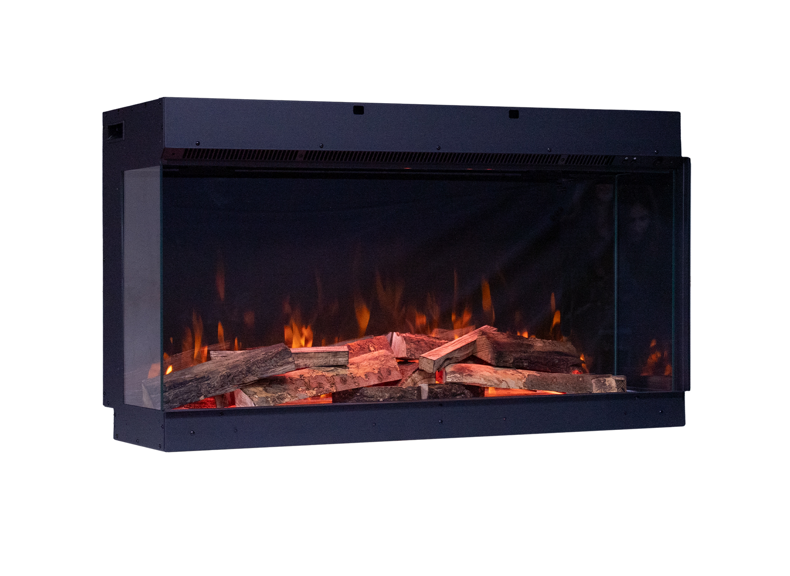 Fair Fires Tru Vizion Solution 1000 inbouwhaard met vlammen en houtblokken