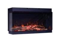 Fair Fires Tru Vizion Solution 1000 inbouwhaard met vlammen en houtblokken