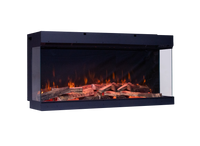 Fair Fires Tru Vizion Solution 1250 in zwarte inbouwhaard met vlammen