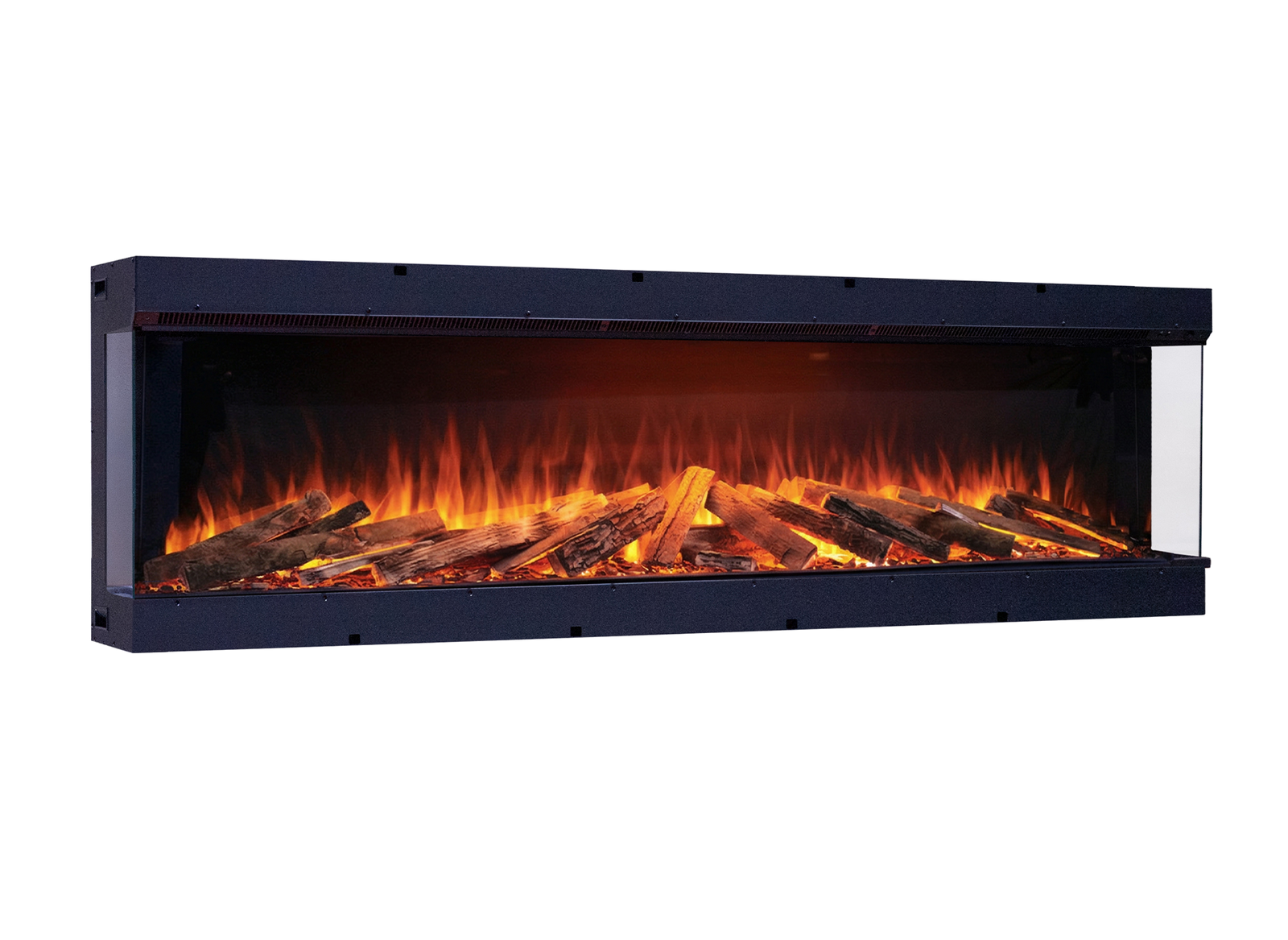 Fair Fires Tru Vizion Solution 2000 ingebouwde haard met vlammen en houtblokken
