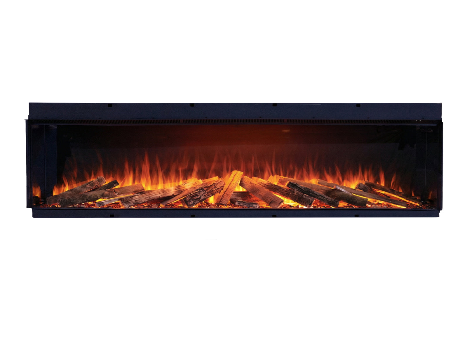 Fair Fires Tru Vizion Solution 2000 inbouwhaard met vlammen en houtblokken