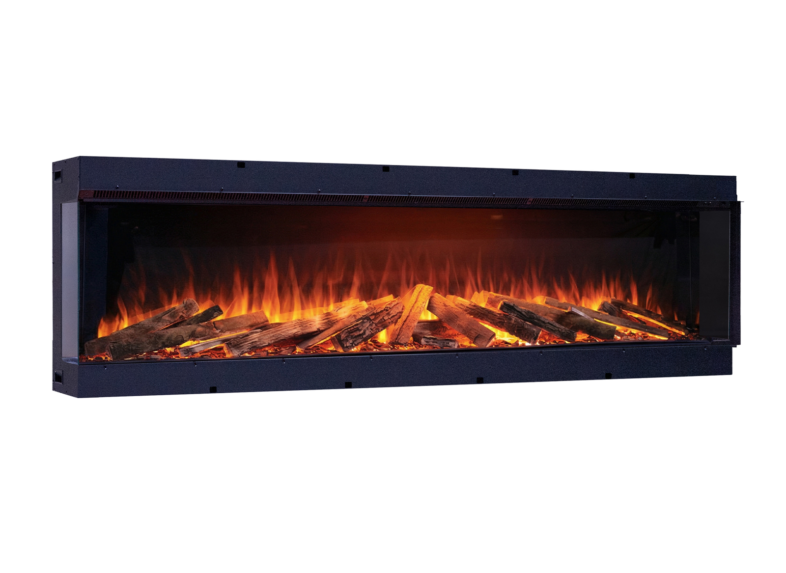 Fair Fires Tru Vizion Solution 2000 wandhaard met houtblokken en vlammen