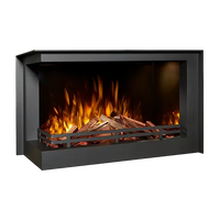 Fair Fires Tru Vizion Solution insert 650 tweezijdig met vlammen en houtblokken