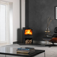 Charlton & Jenrick Fireline FQ5W-3 houtkachel in moderne woonkamer