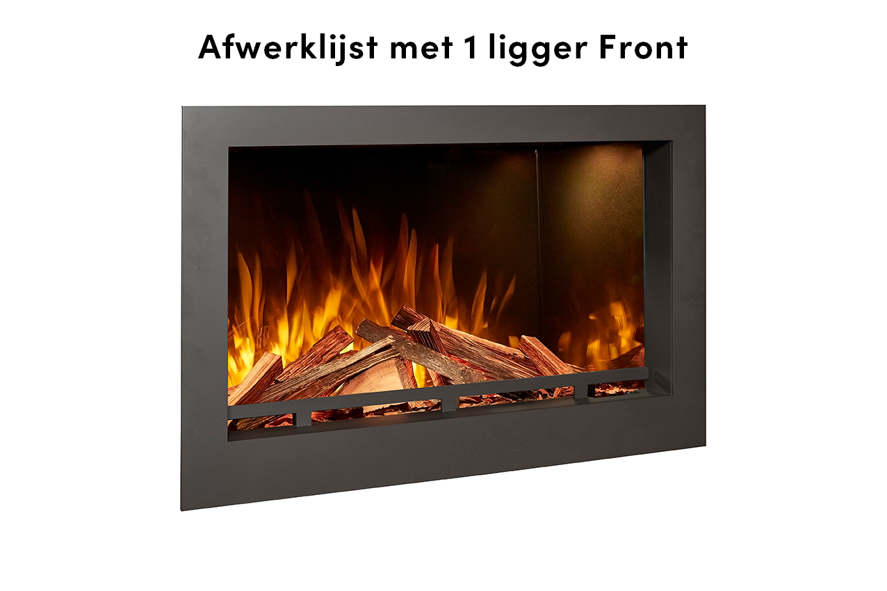 Fair Fires Tru Vizion Solution insert 650 Front in zwarte inbouwhaard met vlammen