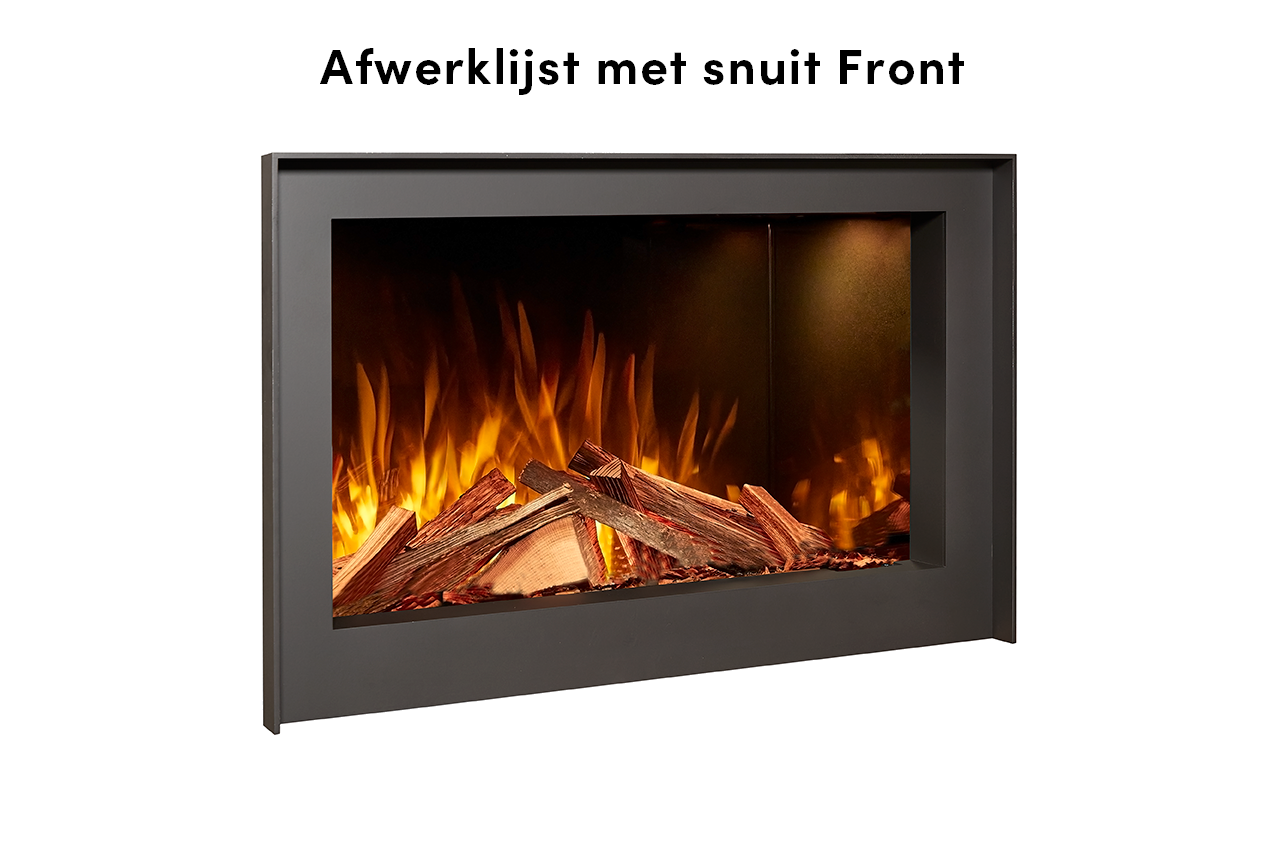 Fair Fires Tru Vizion Solution insert 650 Front met vlammen en houtblokken
