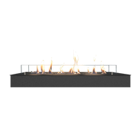 Xaralyn bio-ethanol brander XL met lip, zwarte brander met vlammen
