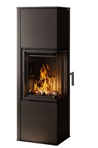 Nordic Fire Torsted zwarte haard met zichtbare vlammen