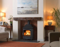 Charlton & Jenrick Purevision Heritage 5kW rechte deur in woonkamer bij brandend vuur