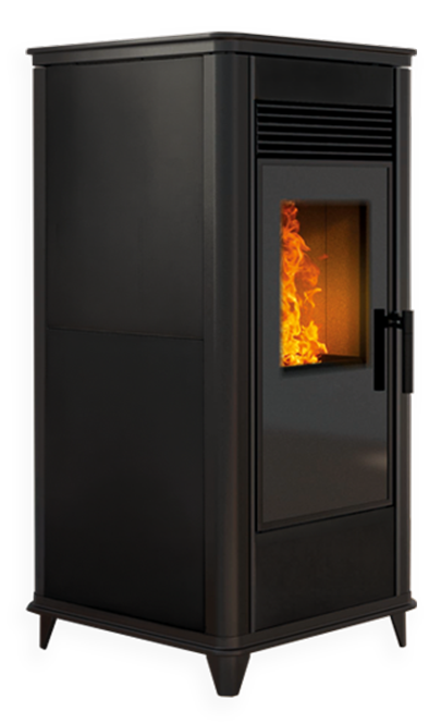 Nordic Fire HRV Torsby zwarte kachel met zichtbare vlammen