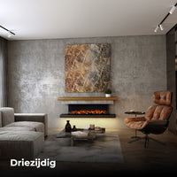 Charlton & Jenrick I-1800e Deep in moderne woonkamer met ingebouwde haard