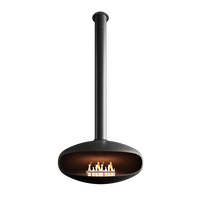 Icon Fires The Iconic 900 hangende haard met vlammen, op witte achtergrond
