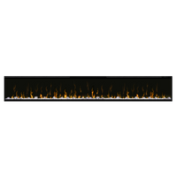 Dimplex Ignite XL 100 inch in zwart met vlammen en glasstenen