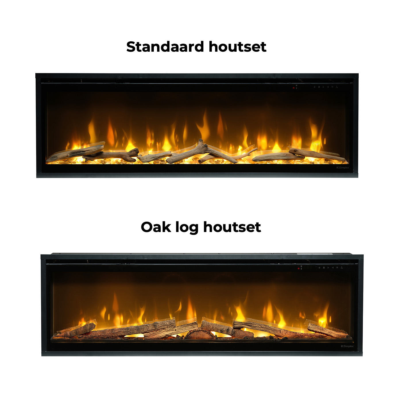 Dimplex Ignite Evolve 60 met standaard houthoutset en eikenhoutset
