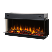 Dimplex Ignite Ultra 50 in zwart met vlammen en houtblokken