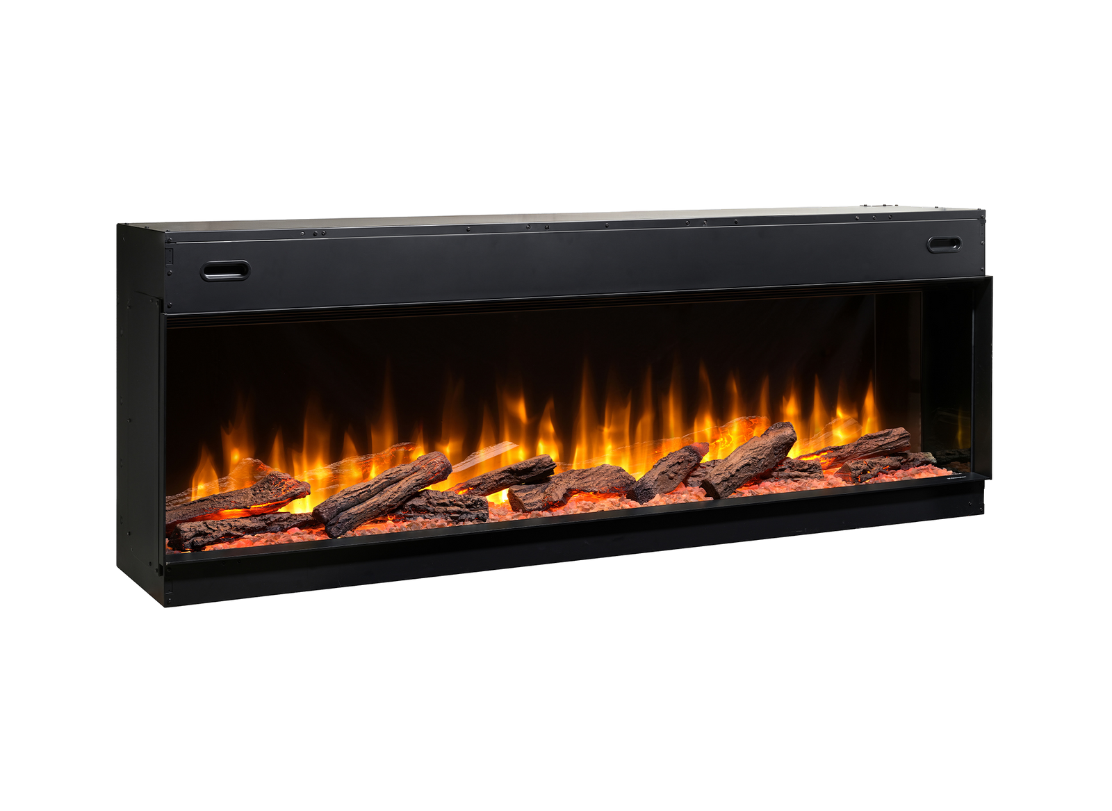 Dimplex Ignite Ultra 74 elektrische haard met vlammen en houtblokken