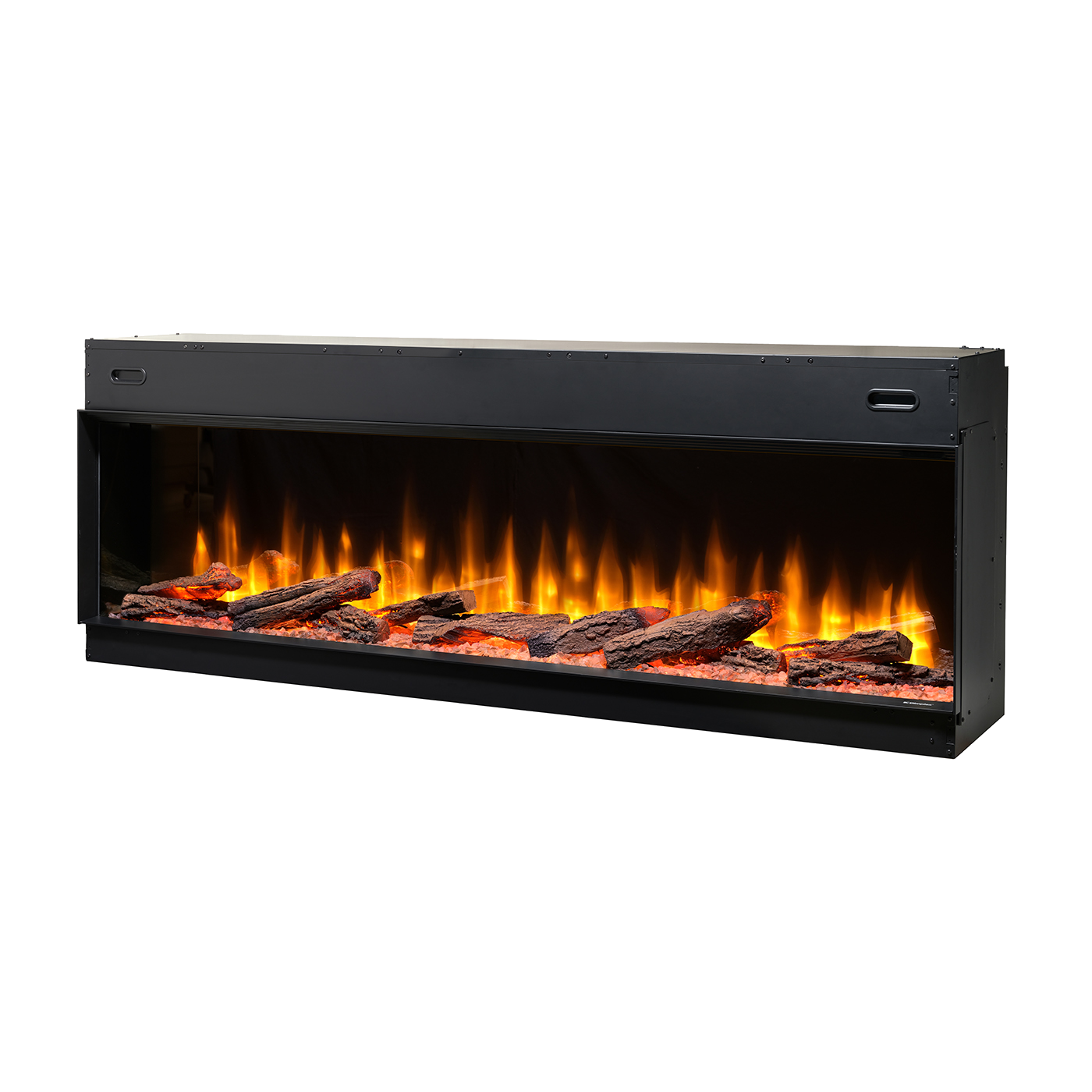 Dimplex Ignite Ultra 74 elektrische haard met lange vlammen en houtblokken