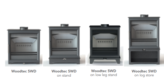 Charlton & Jenrick Fireline Woodtec 5WD vier varianten op witte achtergrond