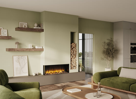 Charlton & Jenrick i-1100e Slim in moderne woonkamer met ingebouwde haard