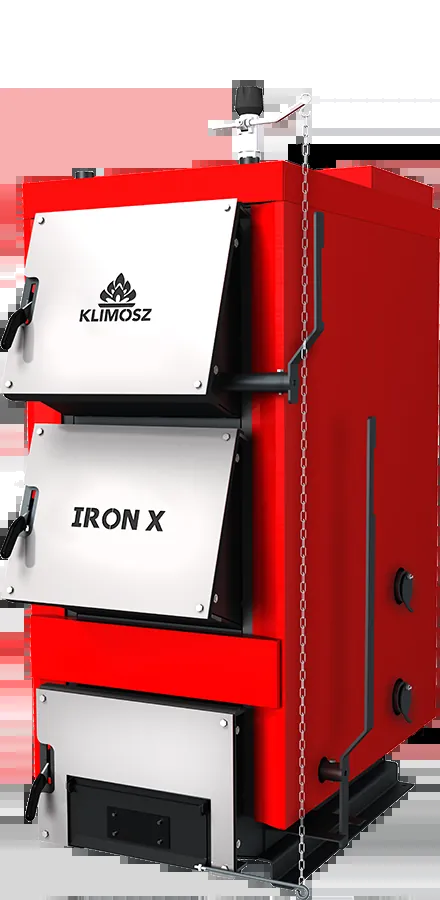 Klimosz Iron X 20 rode ketel met drie deuren