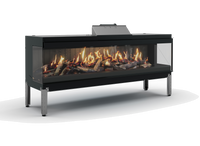 Nobis 170 elektrische haard met lange vlammen achter glas
