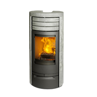 Jydepejsen Cosmo 971 speksteen special kachel met brandend vuur